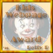 Betty's Kids Webpage Award