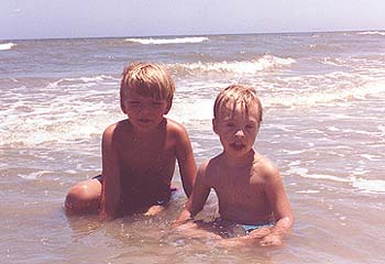 Padre Island - Gulf of Mexico - Matthew and brother Joe