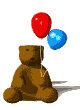 Animated teddy bear with Balloons from Taffy