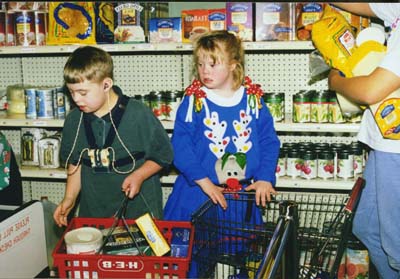 Grocery shopping with classmates at local Market